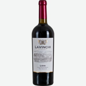 Вино  Ла Винчи  Лидия, 750 мл, Красное, Полусладкое