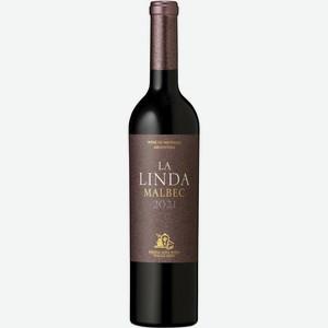 Вино  Ла Линда  Мальбек, 2021, 2021, 750 мл, Красное, Сухое
