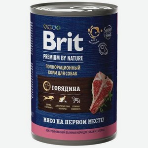 Корм для собак Brit Premium для всех пород с говядиной консервированный 410г
