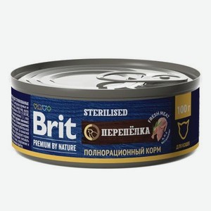Корм для кошек Brit Premium для стерилизованных кошек с перепелкой консервированный 100г