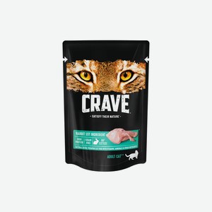 Корм для взрослых кошек Crave Кролик консервированный 70 г