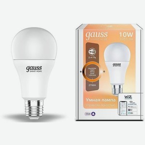 Умная лампа GAUSS Smart Home E27 белая 10Вт 1055lm Wi-Fi (1шт) [1070112]