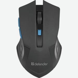 Мышь Defender Accura MM-275, оптическая, беспроводная, USB, черный и синий [52275]