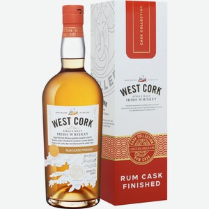 Виски West Cork Rum Cask Finished в подарочной упаковке, 0.7л Ирландия