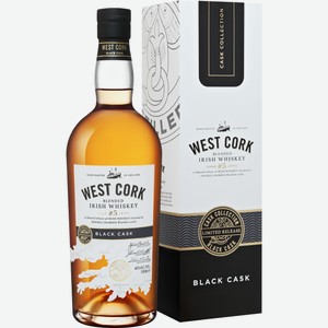 Виски West Cork Black Cask купажированный в подарочной упаковке, 0.7л Ирландия