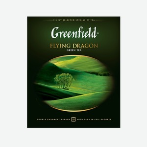 Чай Greenfield Flying Dragon зеленый, 2г х 100шт Россия