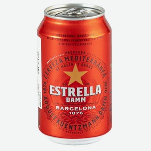 Пиво Estrella Damm, 0.33л Испания