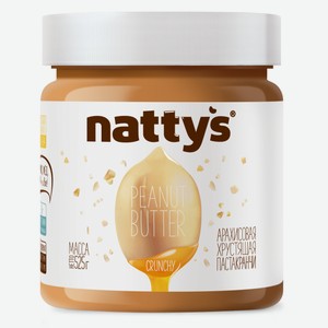 Паста арахисовая Nattys Crunchy хрустящая с медом, 525г Россия