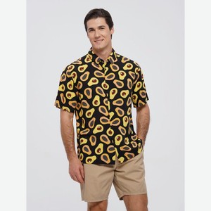 Пляжная рубашка с принтом авокадо