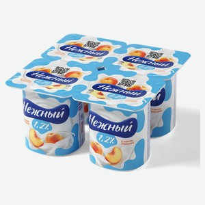 Йогуртный продукт Campina «Нежный» с соком персика 1,2%, 100 г