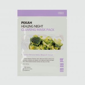 Тканевая маска с муцином улитки PEKAH Healing Night Snail Mask Pack 1 шт