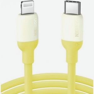 Кабель UGREEN US387 (90226) USB-C to Lightning Silicone Cable. 1 м. желтый