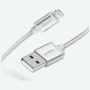 Кабель UGREEN US199 (60162) Lightning to USB-A 2.0 Cable. 1,5 м. серебристый