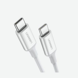 Кабель UGREEN US264 (60518) USB-C 2.0 Male To USB-C 2.0 Male 3A Data. 1 м. белый