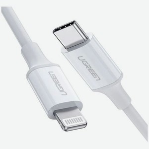 Кабель UGREEN US171 (10493) USB-C to Lightning Cable M/M Nickel Plating ABS Shell. 1 м. белый