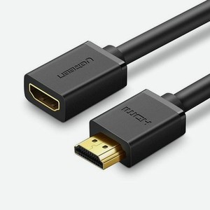 Кабель UGREEN HD107 (10141) HDMI Male to Female Cable в оплетке. 1 м. черный