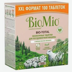 Таблетки BIOMIO для посудомоечной машины с маслом эвкалипта (100 шт)