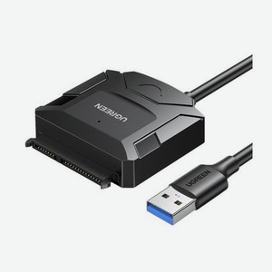 Конвертер UGREEN CR108 (20611) USB to SATA Hard Drive Converter Cable EU. черный