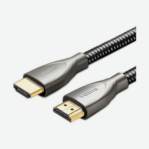 Кабель UGREEN HD131 (50108) HDMI 2.0 Male To Male Carbon Fiber Zinc Alloy Cable. 2 м. серый