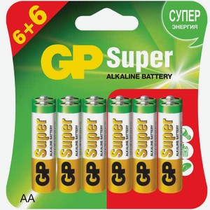 Батарейки GP Super LR6 AA, 12шт