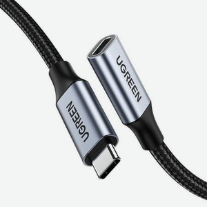 Кабель UGREEN US372 (30205) USB-C 3.1 Male to USB-C Female Gen2 Extension Cable. 1 м. темно-серый