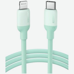Кабель UGREEN US387 (20308) USB-C to Lightning Silicone Cable. 1 м. зеленый