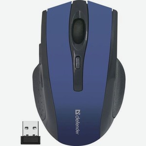 Мышь Defender Accura MM-665, оптическая, беспроводная, USB, синий [52667]