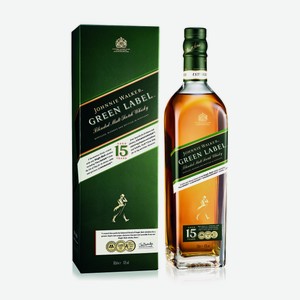 Виски Johnnie Walker Green Label 15 лет в подарочной упаковке, 0.7л Великобритания