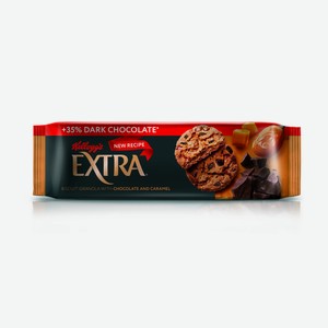 Печенье Kellogg s Extra Гранола сдобное с шоколадом и карамелью, 150г Россия