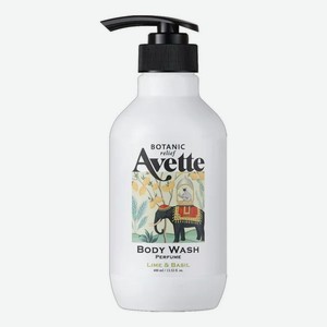 Парфюмерный гель для душа Лайм и базилик Avette Lime & Basil Perfume Body Wash 400мл