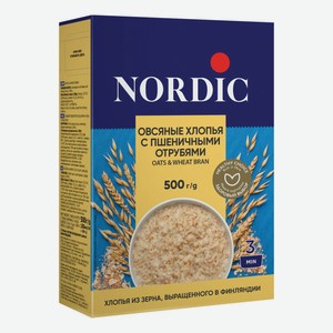 Каша Nordic овсяная с пшеничными отрубями 500 г