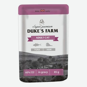 Влажный корм Duke s Farm с тунцом и ветчиной для кошек 85 г