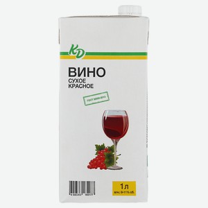 Вино «Каждый день» сухое красное Россия, 1 л