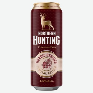 Пивной напиток Northern Hunting Северные ягоды 5,5%, 430 мл