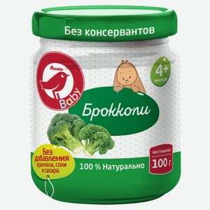 Пюре АШАН Красная птица брокколи с 4 мес., 100 г