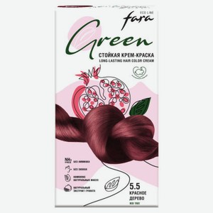 Крем-краска стойкая для волос Fara Eco Line Green 4.75 темно-каштановый