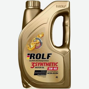 Моторное масло ROLF GT SAE, 5W-40, 4л, синтетическое [322436]