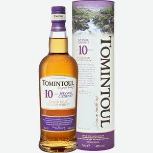Виски Tomintoul Speyside glenlivet 10 лет в подарочной упаковке, 0.7л Великобритания