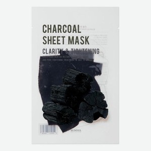Тканевая маска для лица с древесным углем Purity Charcoal Sheet Mask 22мл: Маска 1шт