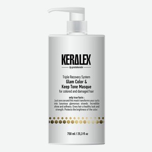 Маска для волос дуо-сияние и защита цвета Keralex Glam Color & Keep Tone Masque: Маска 750мл