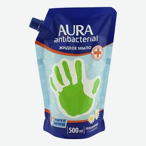 Туалетное мыло жидкое Aura Антибактериальное ромашка 500 мл