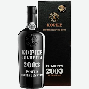 Вино Копке, Колейта 2003 Порто, в подарочной коробке, 2003, 750 мл, Портвейн, Сладкое
