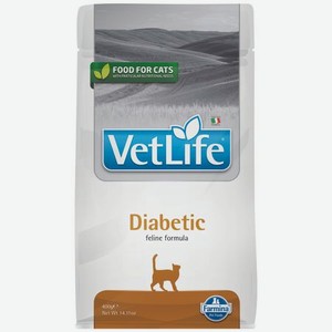 Корм для кошек Farmina Vet Life страдающих сахарным диабетом 400г