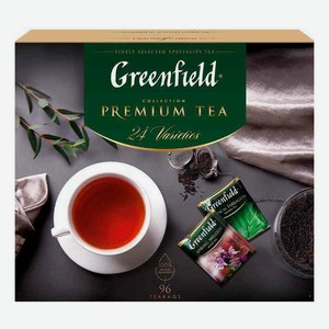 Чай черный и зеленый Greenfield Collection 24 вида в пакетиках 1,87 г х 96 шт