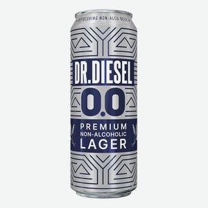 Пивной напиток безалкогольный Doctor Diesel Премиум Лагер светлое фильтрованное пастеризованное 0,43 л
