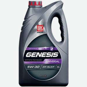 Моторное масло LUKOIL Genesis Universal, 5W-30, 4л, полусинтетическое [3148621]