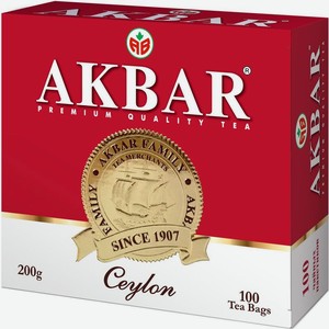Чай черный Akbar Ceylon в пакетиках