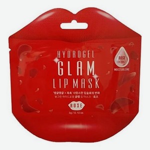 Гидрогелевые патчи для губ с розой Hydrogel Glam Lip Mask Rose: Патч 3г