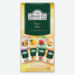 Чайное ассорти Ahmad Tea Фруктовый Микс 4 вкуса в пакетиках 24 шт, 36 г