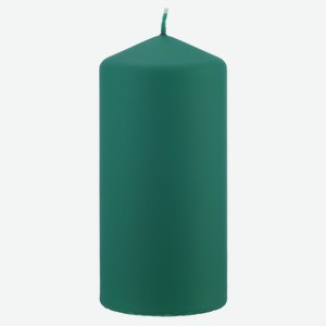 Свеча Bertek Velvet колонна изумрудный, 7х15 см